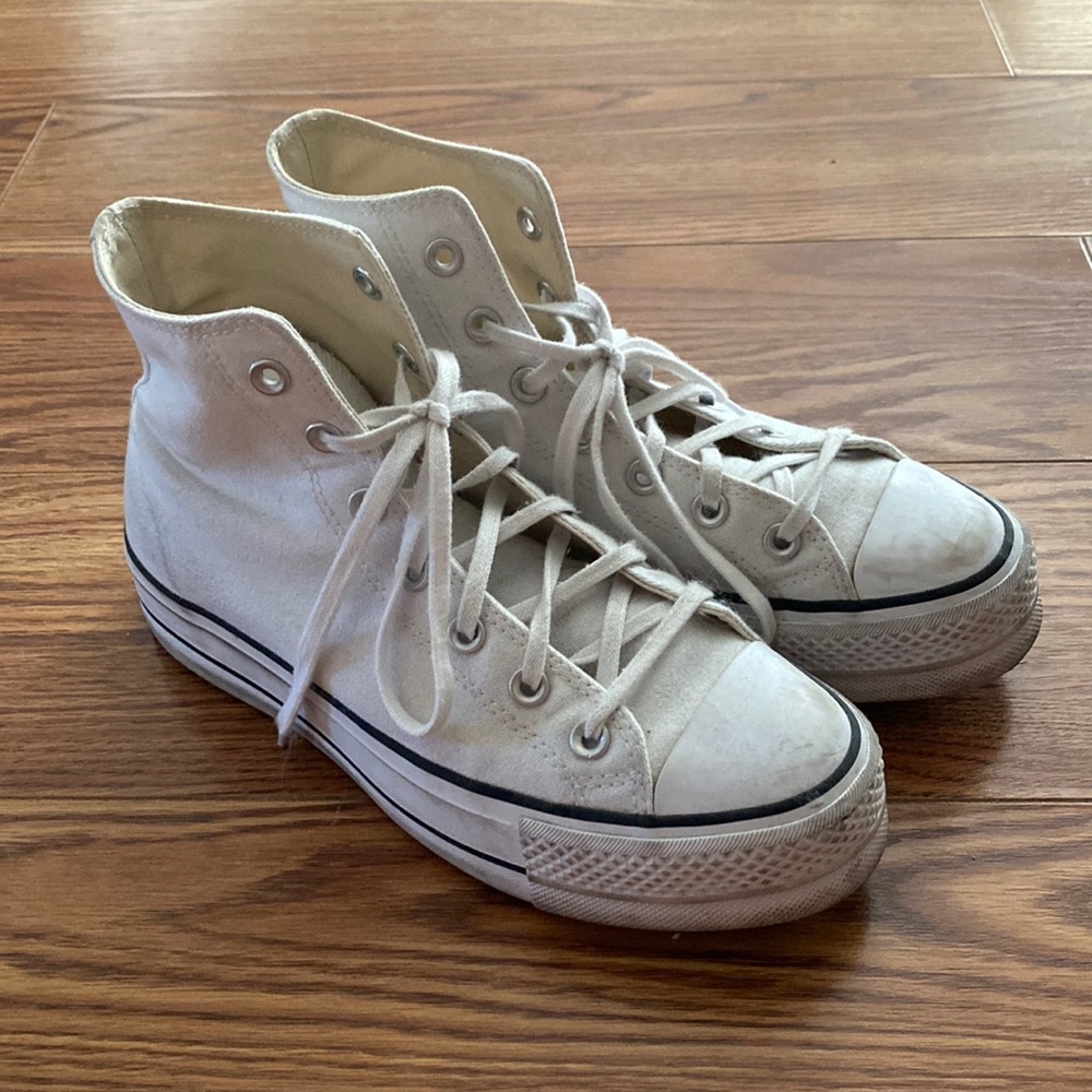 White platform converse